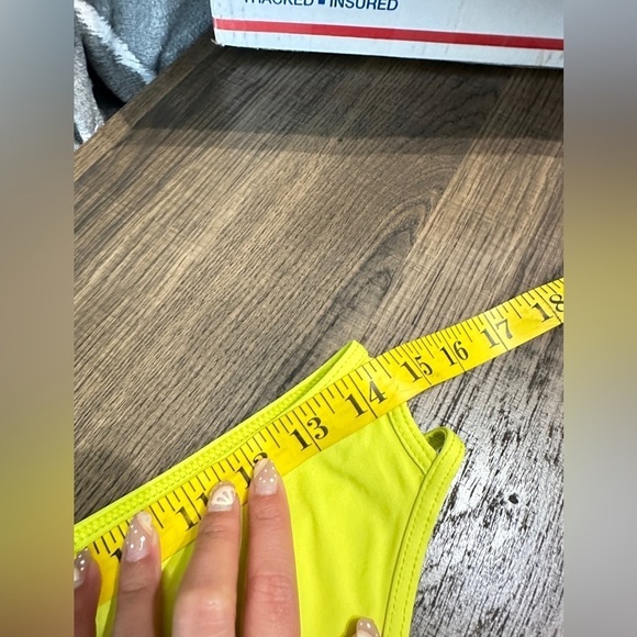 NWOT L *Space Rachel Hipster Cut-Out Bikini Swim Bottom Lime Light M - Picture 6 of 10